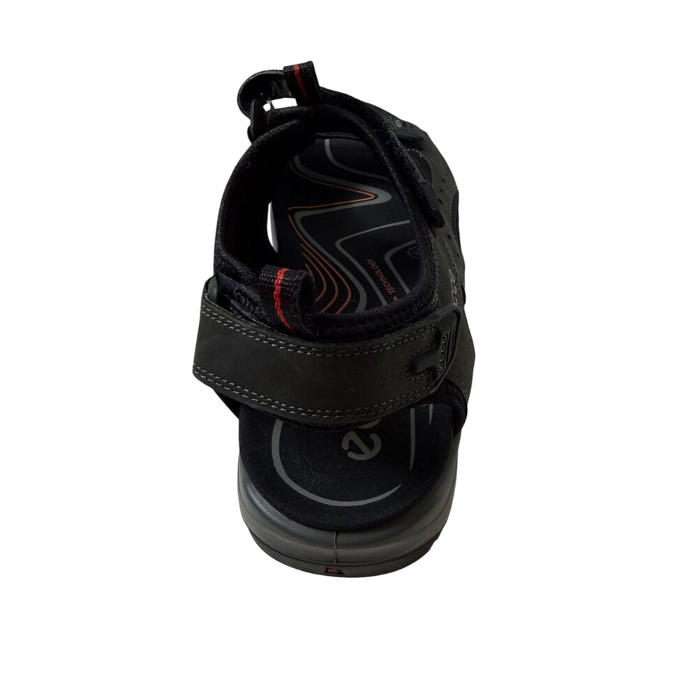 ECCO Offroad Black Nubuck Leather Sport Sandals Size 45 / Men's 11-11.5 - Picture 9 of 12